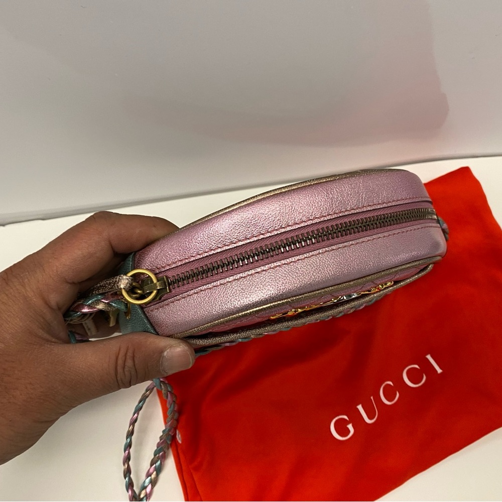 NWT Gucci Trapuntata Colorblock Metallic Leather quilted Mini Bag crossbody - Picture 13 of 16